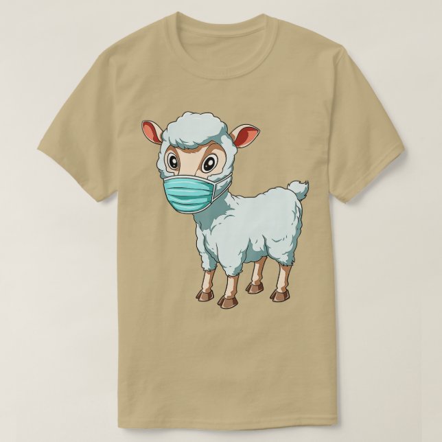 Camiseta Oveja Enmascarada Divertida Oveja Con Máscara De M (Diseño del anverso)
