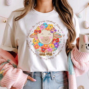 Camiseta Oveja floral, el Señor es la Pascua de mi Pastor