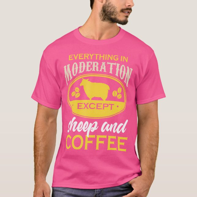 Camiseta Oveja Graciosa Café Que Dice Oveja Café Lover (Anverso)
