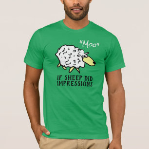 Camiseta Oveja haciendo la impresión de una vaca