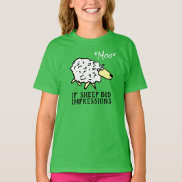 Camiseta Oveja haciendo la impresión de una vaca