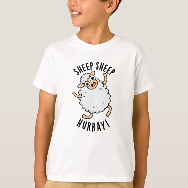 Camiseta Oveja Hurray Gracioso Animal Pun (Anverso)