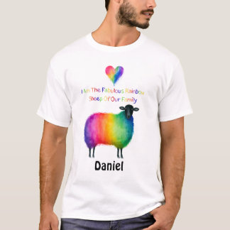 Camiseta Oveja Lluvia de Colores LGBTQ Personalizada 