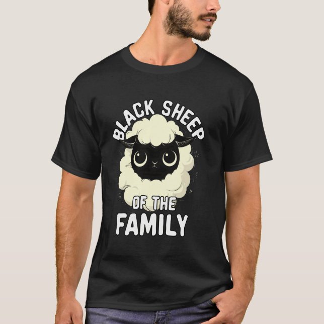 Camiseta Oveja Negra Diciendo Graciosamente A La Familia (Anverso)