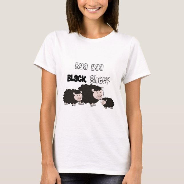 Camiseta Oveja negra diseña "oveja negra de Baa Baa" (Anverso)
