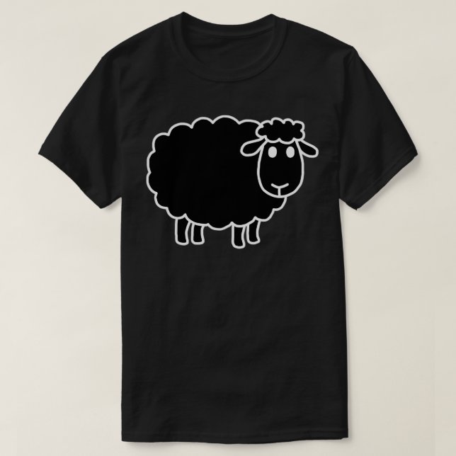 Camiseta Oveja negra, divertida, Chiste, sarcástica (Diseño del anverso)
