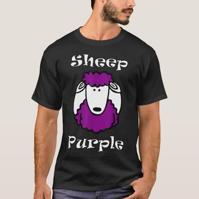 Camiseta Oveja Purple Funny Animal Rock (Anverso)
