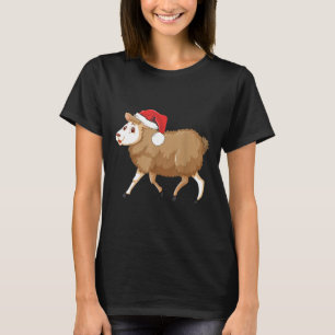 Camiseta Oveja Santa Hat Merry Árbol de Navidad Pajama Vaca