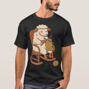 Camiseta Oveja Tejiendo en Silla Columpio