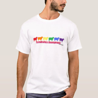 Camiseta Ovejas anónimas del arco iris de Yarnoholics
