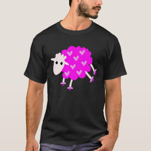 Camiseta Ovejas cortadas Ovejas rosas