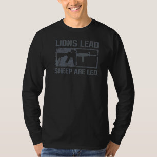 Camiseta Ovejas De León Led Ar15 Rifle Pro Guns 2nd