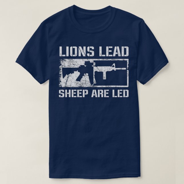 Camiseta Ovejas De León Led Pro Guns AR15 Rifle 2 (Diseño del anverso)