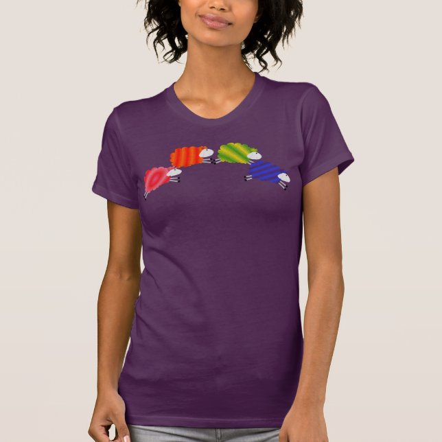 Camiseta Ovejas del arco iris (Anverso)
