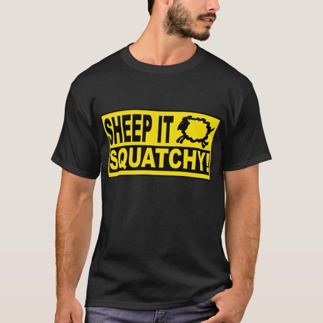 Camiseta ¡OVEJAS ÉL SQUATCHY! Misterios SHEEPSQUATCH de los (Anverso)