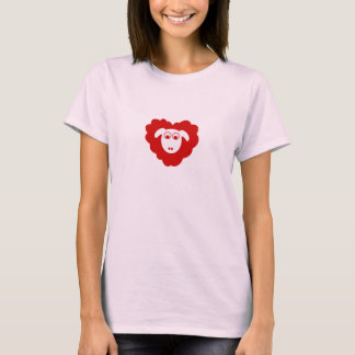 Camiseta Ovejas en forma de corazón