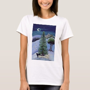 Camiseta Ovejas en un paisaje del invierno
