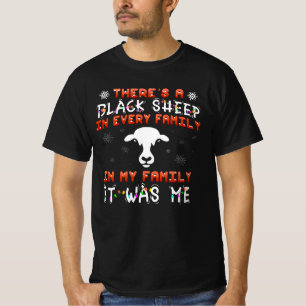 Camiseta ovejas negras de los Navidades familiares