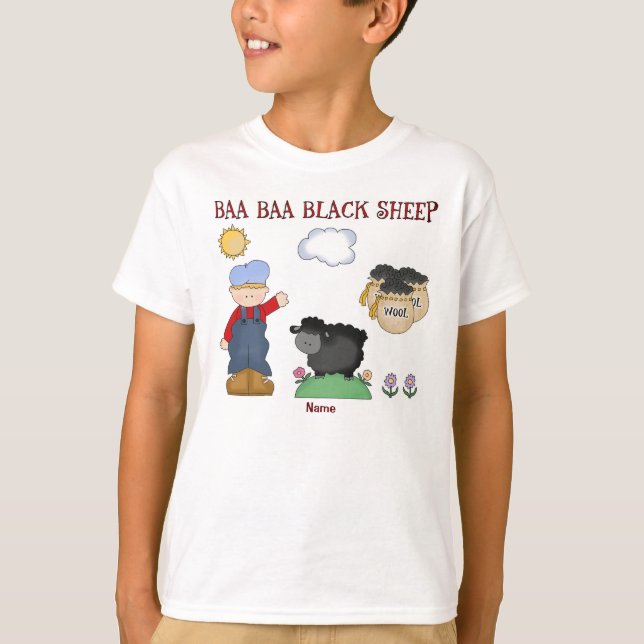 Camiseta Ovejas negras personalizadas del Baa del Baa, (Anverso)