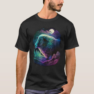 Camiseta Ovejas realistas coloridas en la naturaleza salvaj
