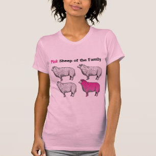 Camiseta Ovejas rosadas de la familia
