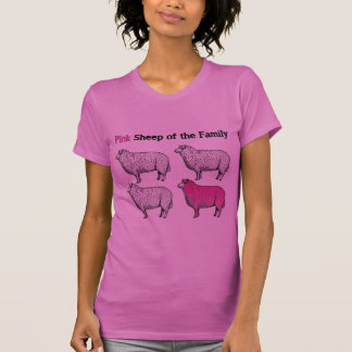 Camiseta Ovejas rosadas de la familia
