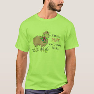 Camiseta Ovejas rosadas de la familia