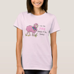 Camiseta Ovejas rosadas de la familia