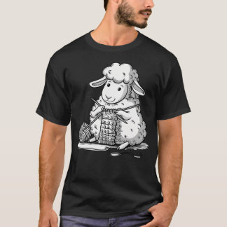 Camiseta Ovejas Tejidas Adorables Manualidades