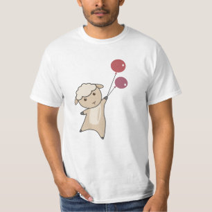 Camiseta Ovejas vuelan con globos de animales divertidos