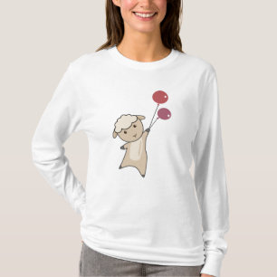Camiseta Ovejas vuelan con globos de animales divertidos