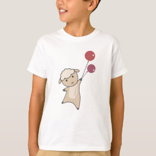 Camiseta Ovejas vuelan con globos de animales divertidos