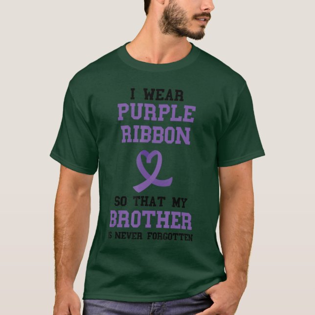 Camiseta Overdose Awareness Brother Never Forgotten Purple  (Anverso)