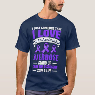 Camiseta Overdose Awareness I Lost someone I love Purple Ri