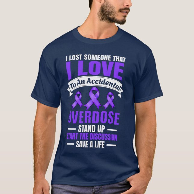 Camiseta Overdose Awareness I Lost someone I love Purple Ri (Anverso)