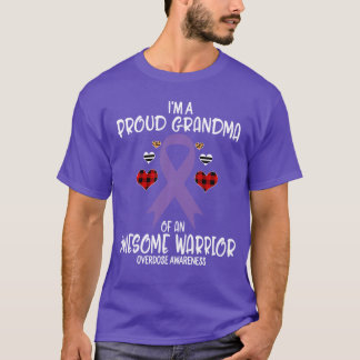 Camiseta Overdose Awareness Im Proud Grandma of Awesome War