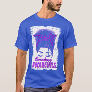 Camiseta Overdose Awareness Purple Ribbon Drug Addiction Lo