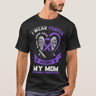 Camiseta Overdose Awareness Shirt In Memory Of Mom Purple R