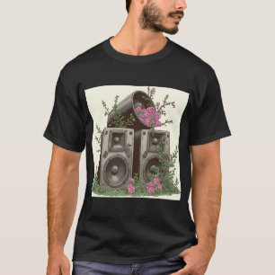 Camiseta Overgrown Audio - Diseño de altavoces botánicos