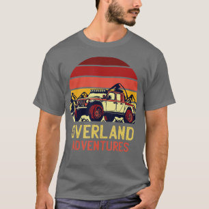 Camiseta Overland Adventures Camping Offroad Mountain Sunse