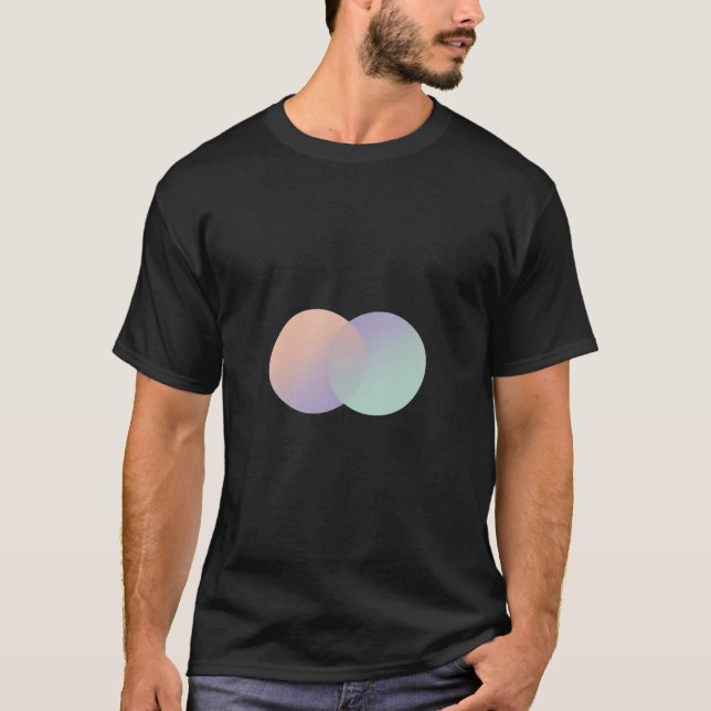 Camiseta Overlapping Vaporwave Gradient Circles (Anverso)