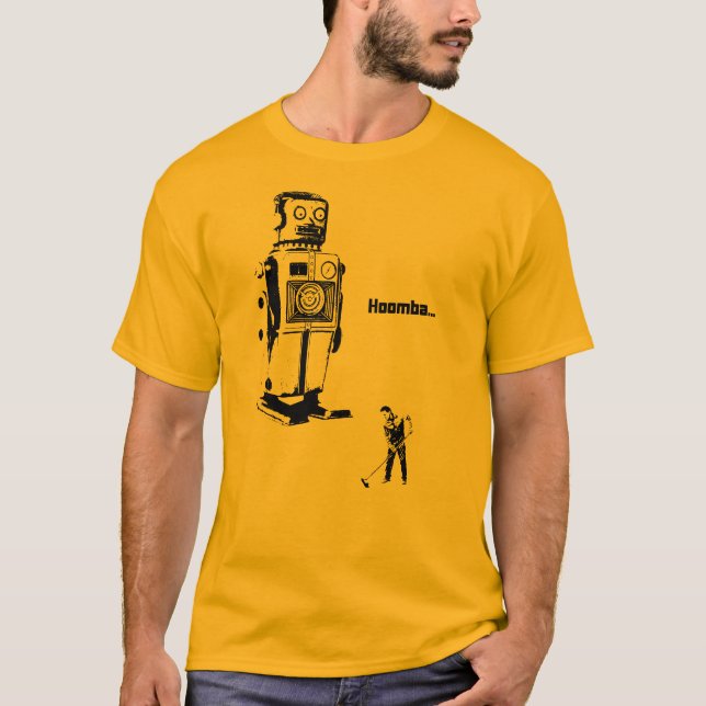 Camiseta ¡Overlords del robot!!! ¡Ahora usted limpia el (Anverso)