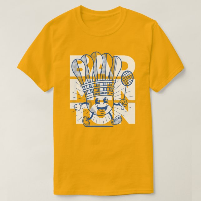 Camiseta OVERPRINT de la mascota Badminton (Diseño del anverso)