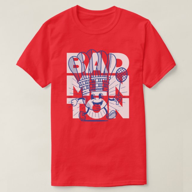 Camiseta OVERPRINT de la mascota Badminton (Diseño del anverso)