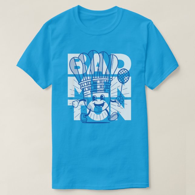 Camiseta OVERPRINT de la mascota Badminton (Diseño del anverso)