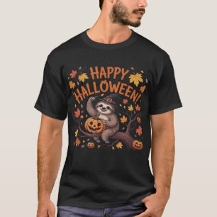 Camiseta oversize del día de Halloween de perezoso
