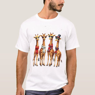 Camiseta oversize Giraffe Christmas Chic