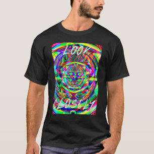 Camiseta oversize psicodélica de gato