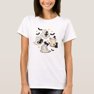 Camiseta Oversized de Halloween Fantasmas Murciéla