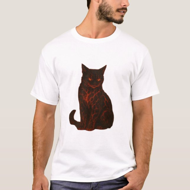Camiseta oversized Lava cat (Anverso)